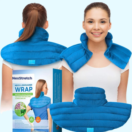NexStretch weighted heated neck and shoulder wrap
